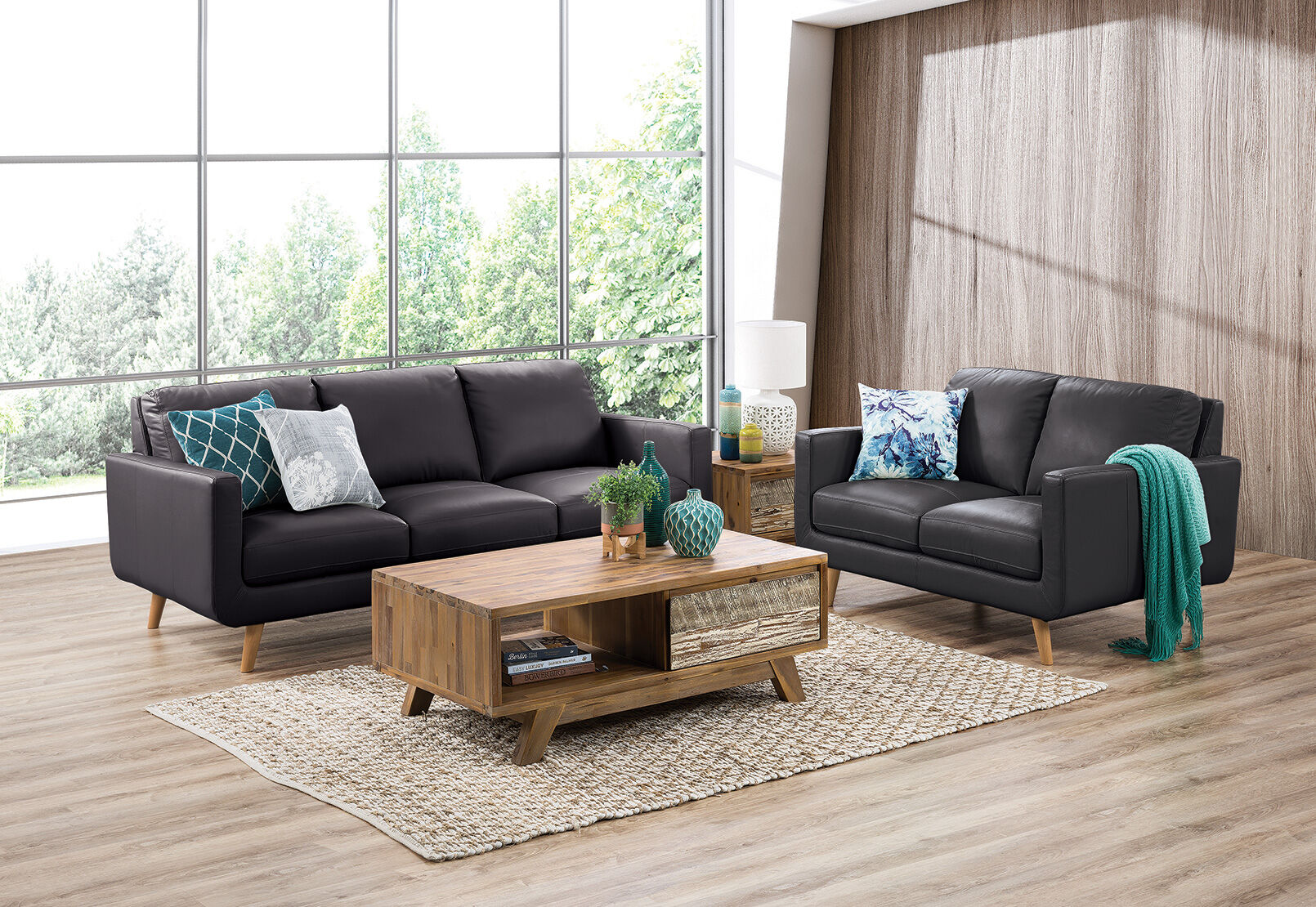 Amart leather clearance couch