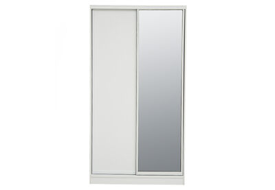 SPACEMASTER BABYLON - Medium Robe with 1 x Mirrored Door and 1 X Panel Door
