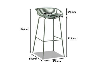 BYRD - Set of 2 Bar Stools