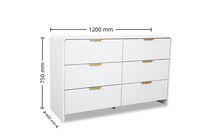 CARRARA - 6 Drawer Dresser CARRARA