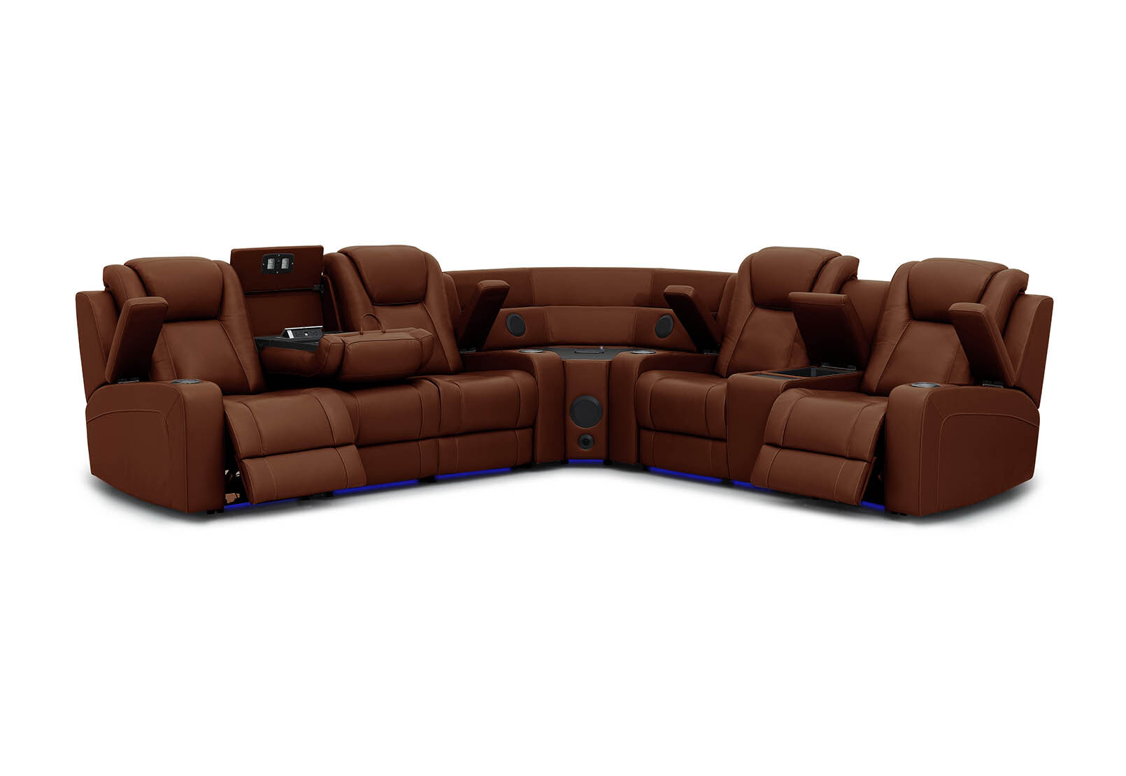 SENTINAL MK2 LEATHER - 5 Piece Corner with RHF Console SENTINAL MK2 LEATHER