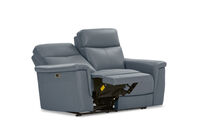 SERGIO LEATHER - 2 Seater with Electric Recliners SERGIO LEATHER