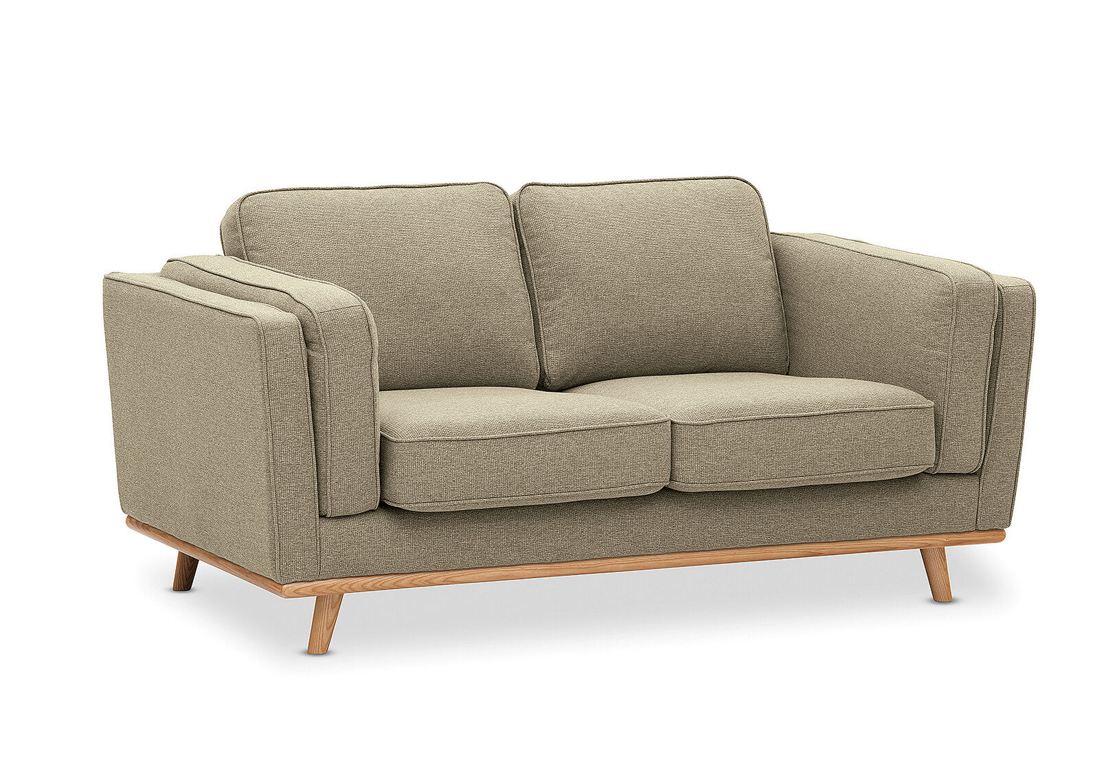 NATURAL LORAS Fabric 2 Seater Sofa