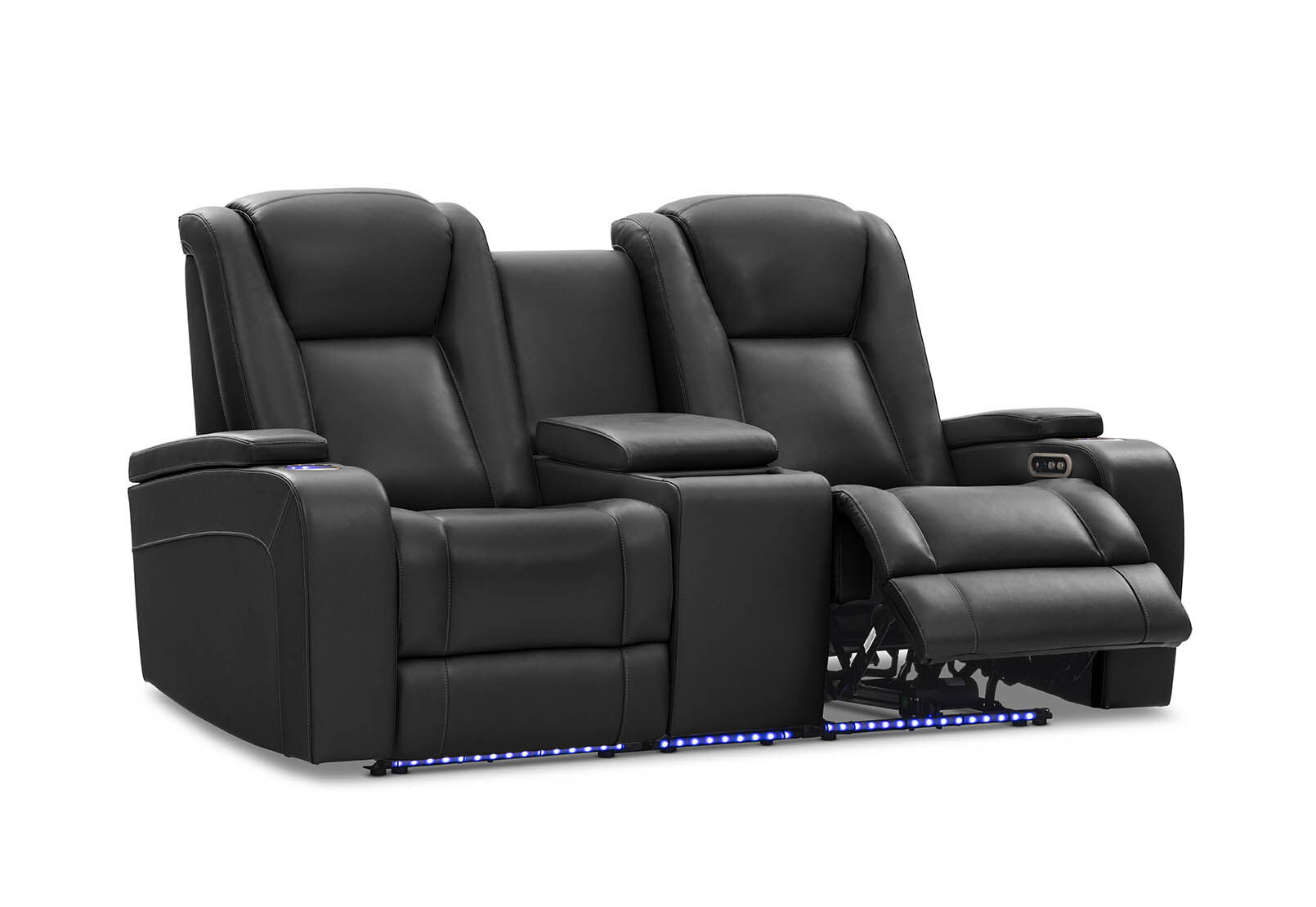 SENTINAL MK2 LEATHER - 2 Seater with 2 Electric Recliners and Console SENTINAL MK2 LEATHER