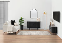 TANNER - 2 Door Black Entertainment Unit TANNER