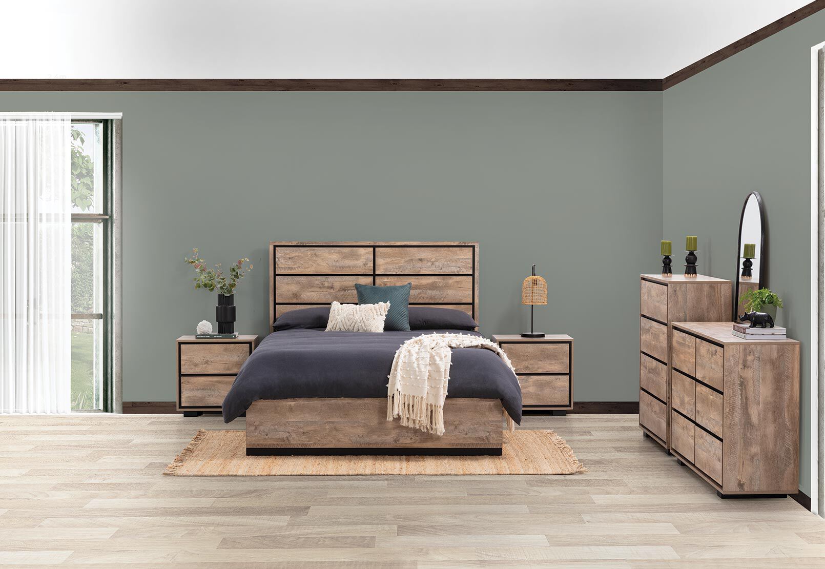 NICHOLSON - 2 Drawer Bedside NICHOLSON
