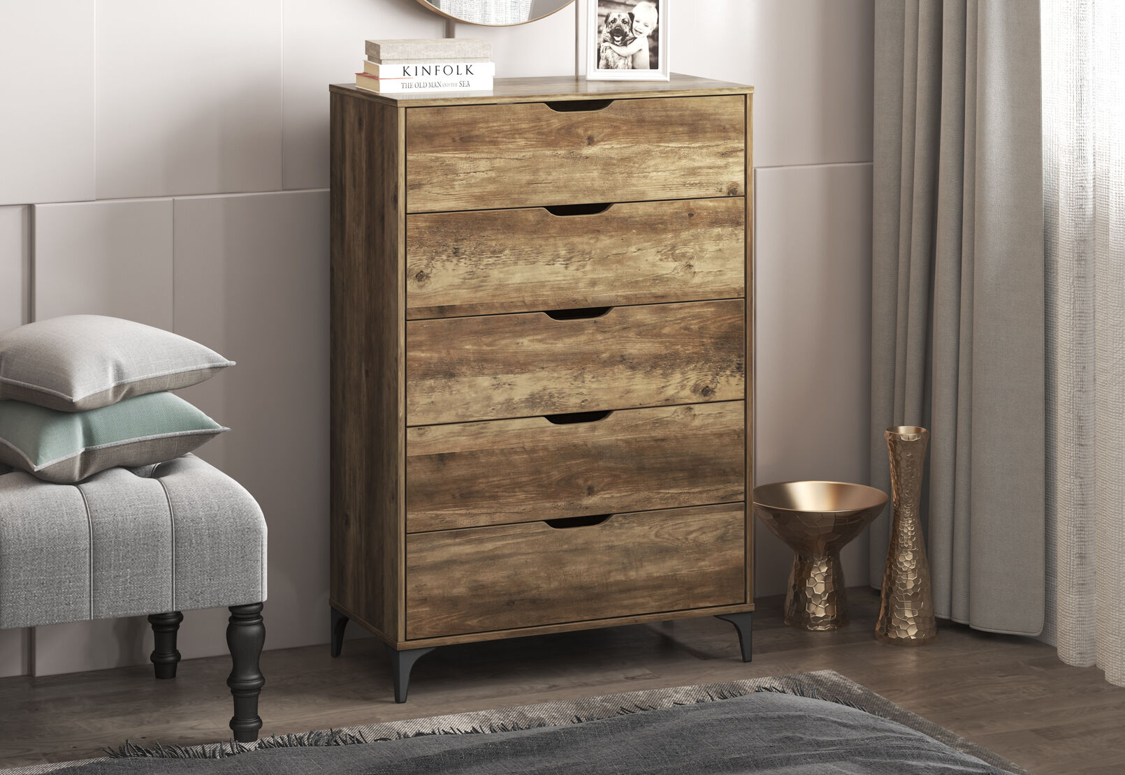 WARE - 5 Drawer Tall Chest WARE