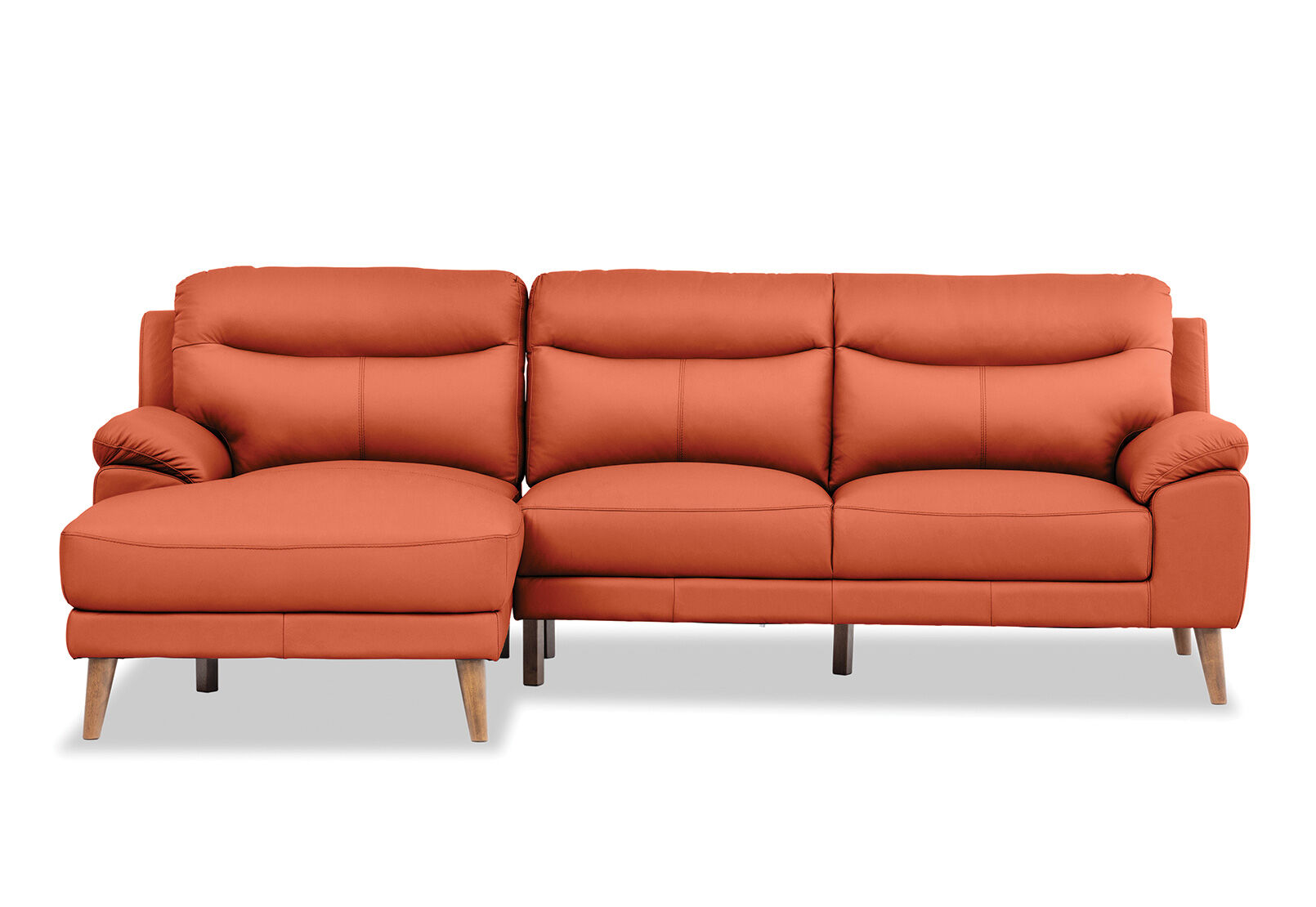 Orange leather new arrivals chaise lounge