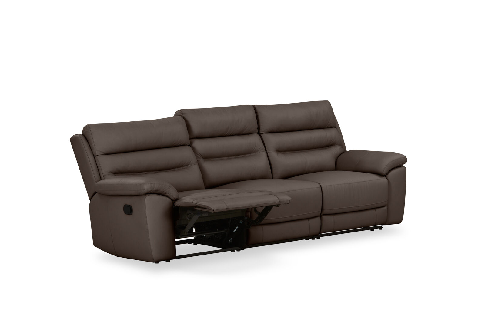 BEARMAN LEATHER - 3 Seater Sofa with 2 inbuilt Recliners BEARMAN LEATHER