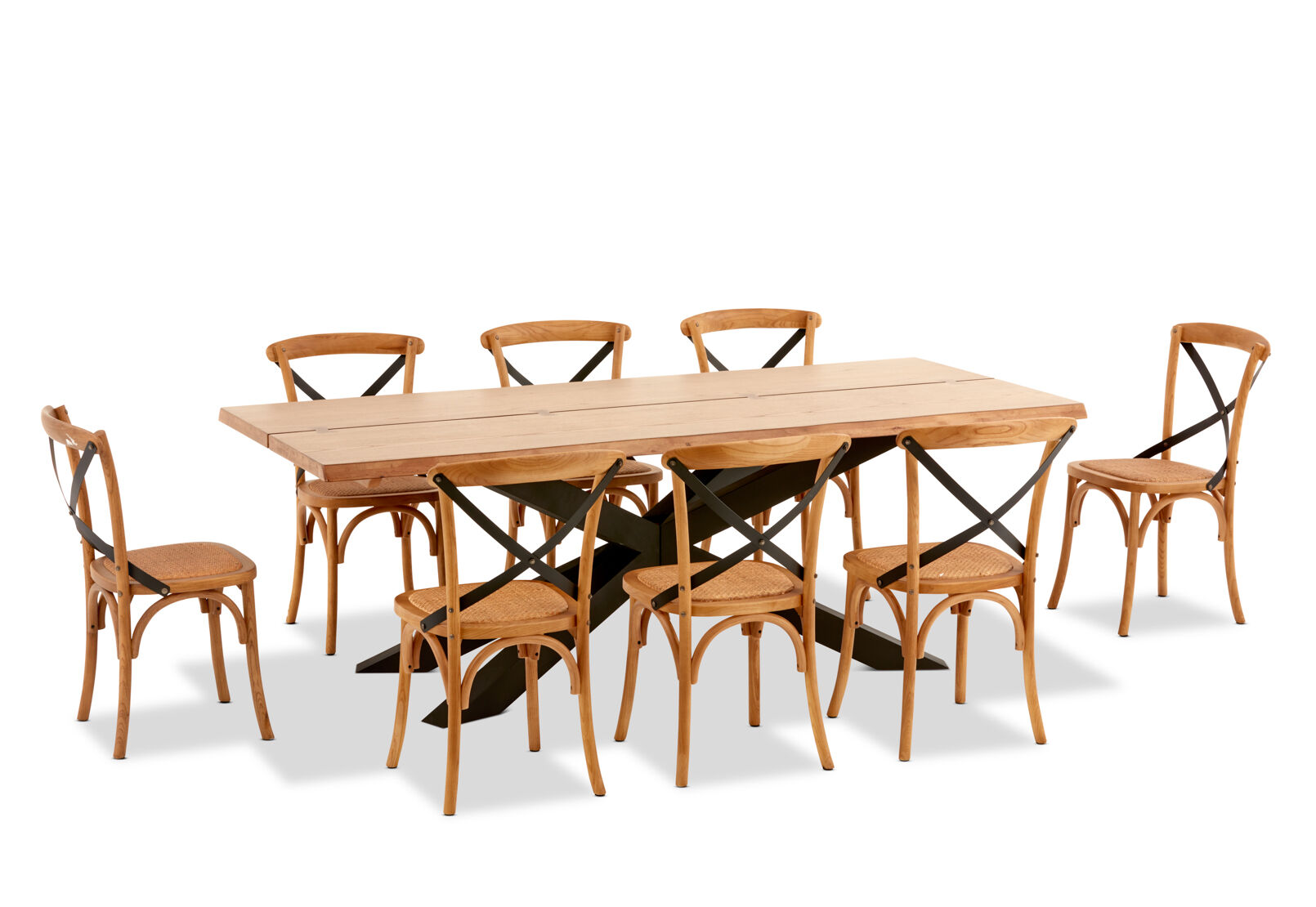 EVENDALE - 9 Piece Dining Suite with Avantee Dining Chairs. EVENDALE