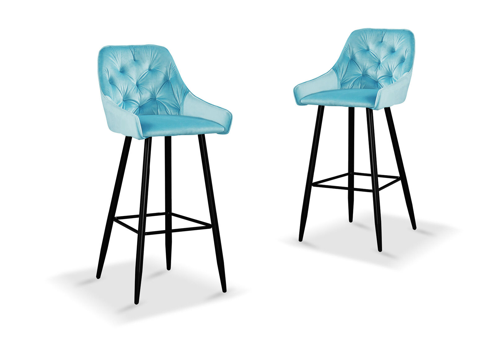 Turquoise Claredon Set Of 2 Turquoise Bar Stools Amart Furniture