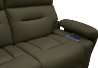 HOLLYWOOD LEATHER - Media 3 Seater with Electric Recliners HOLLYWOOD LEATHER