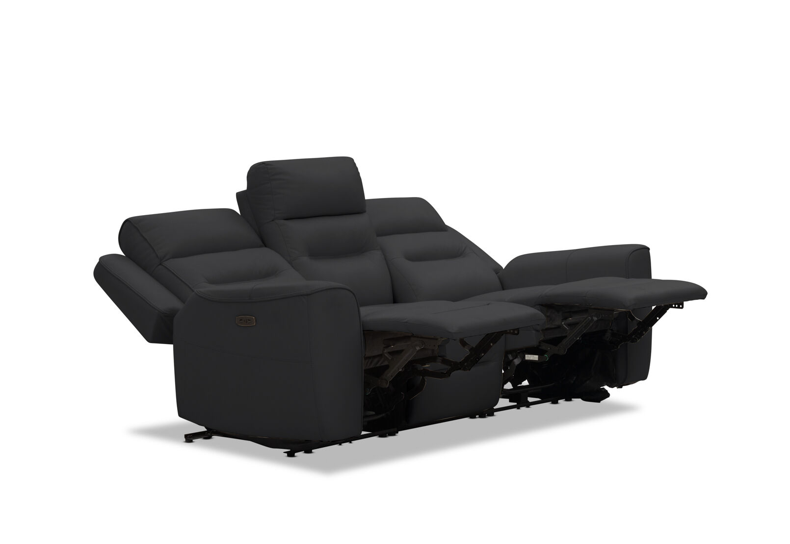 LANDO LEATHER - 3 Seater Sofa with 2 inbuilt Electric Recliners LANDO LEATHER