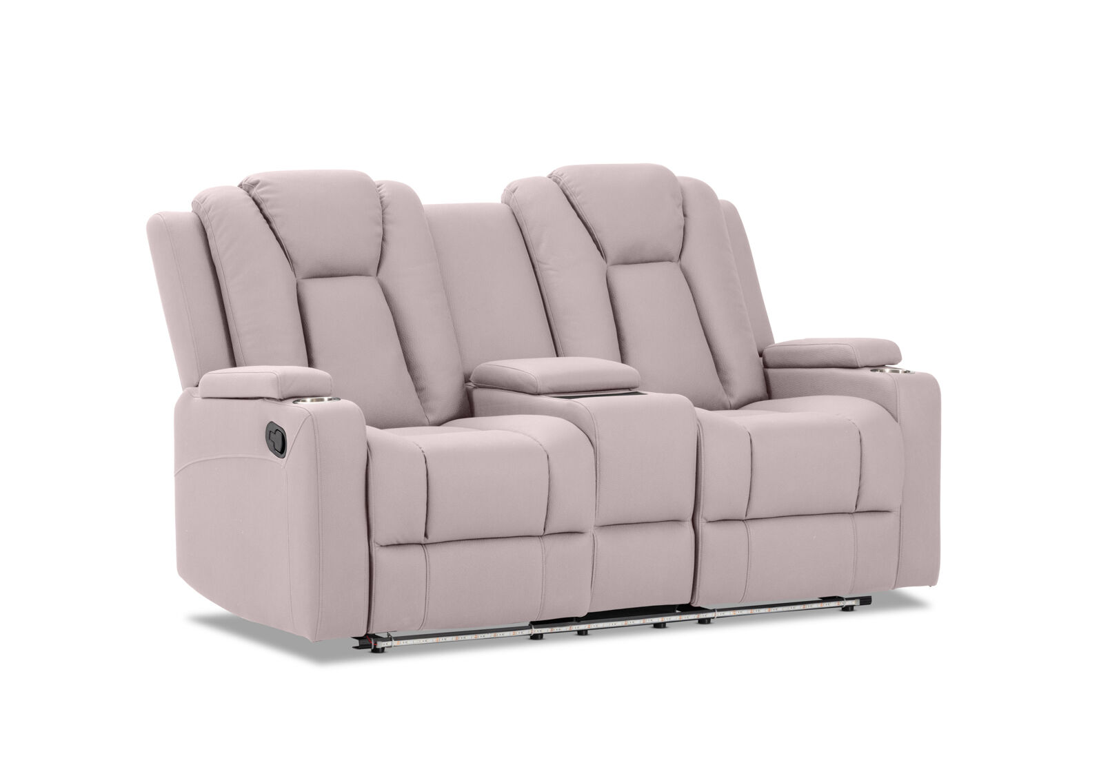 TRAVIS FABRIC - 2 Seater with Recliners and Console TRAVIS FABRIC