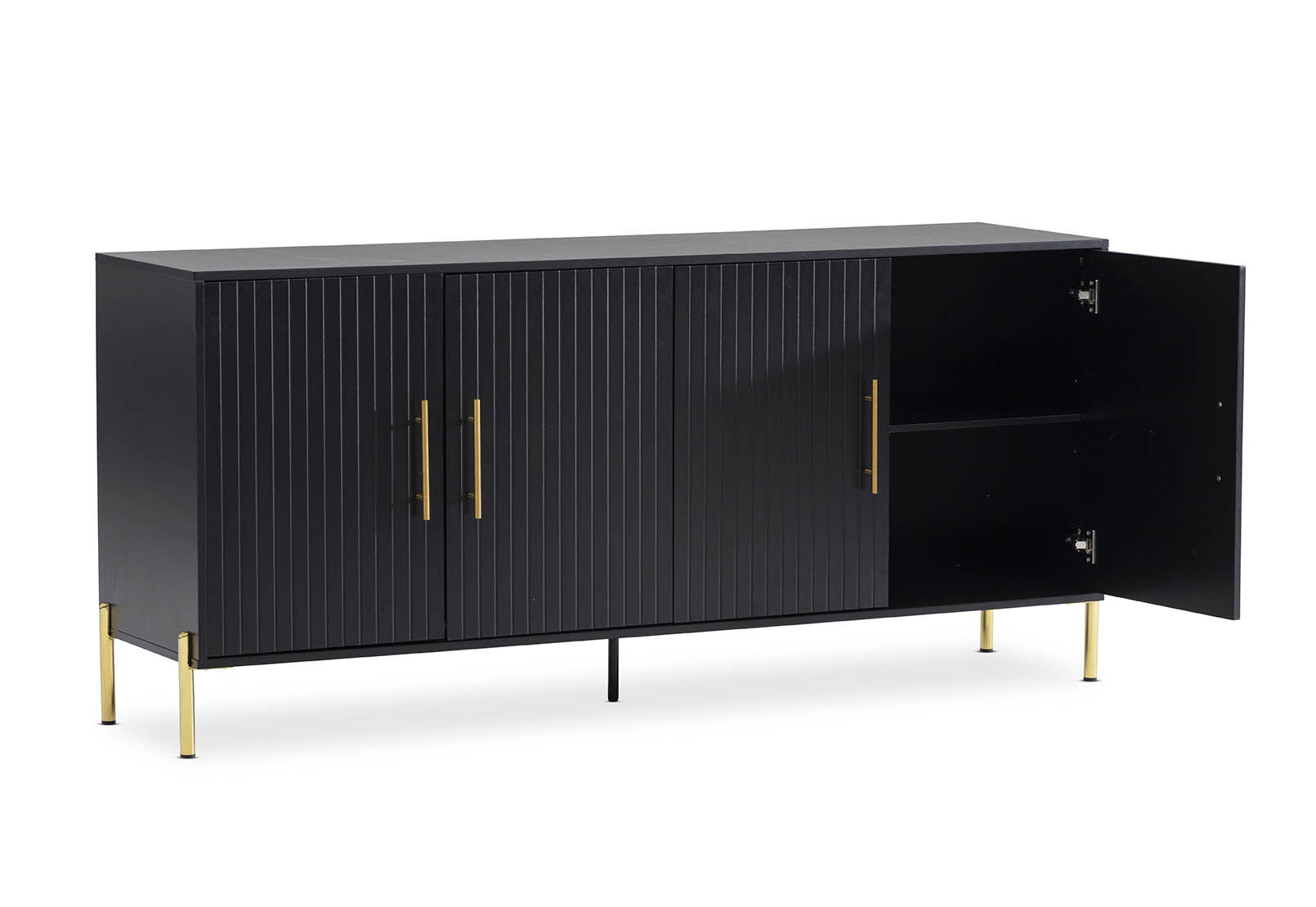 DELGADO - Black 4 Door Buffet DELGADO