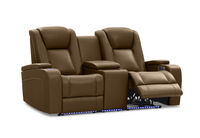 SENTINAL MK2 LEATHER - 2 Seater with 2 Electric Recliners and Console SENTINAL MK2 LEATHER