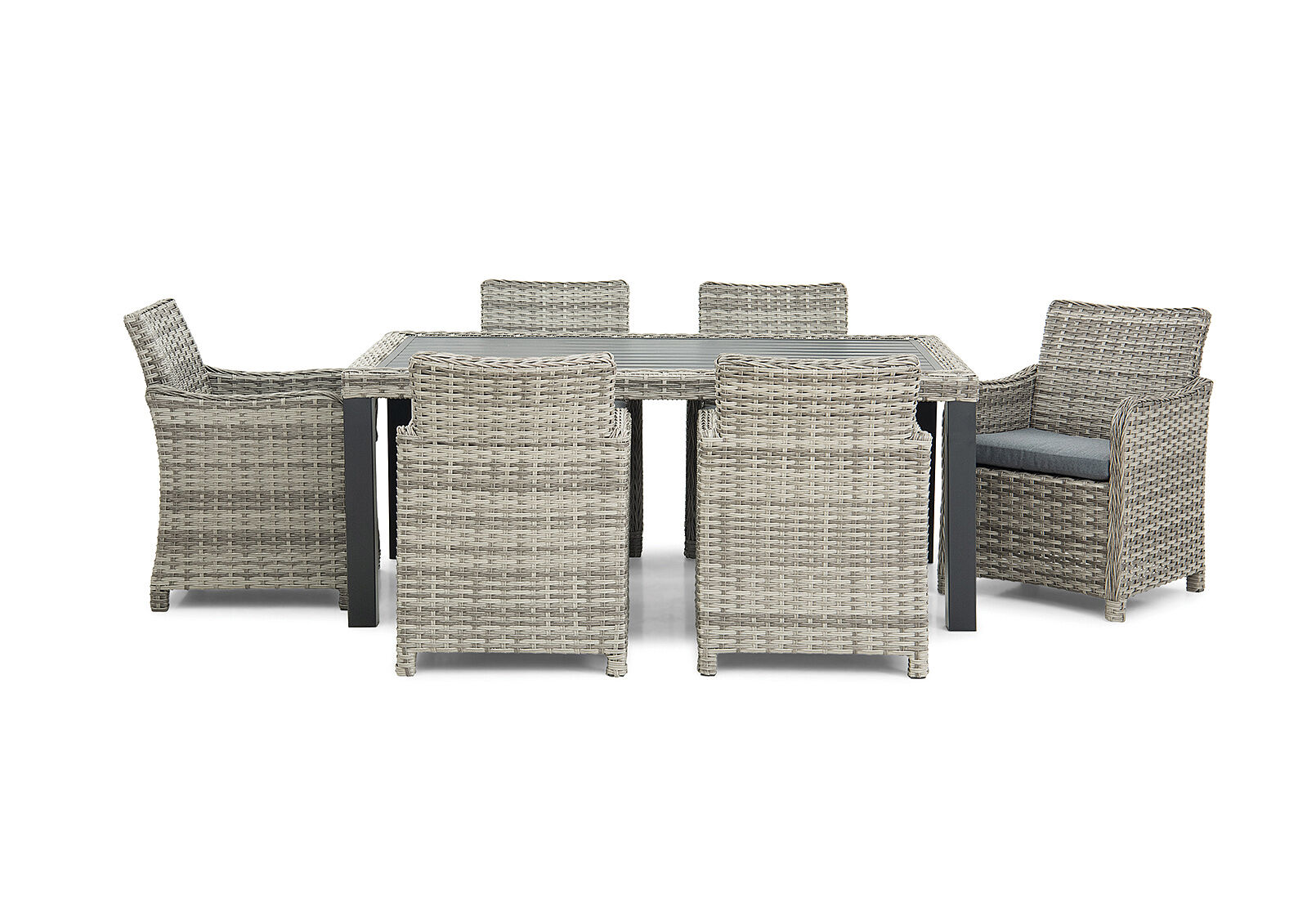 Grey Ikaros 7 Piece Outdoor Setting Amart Furniture