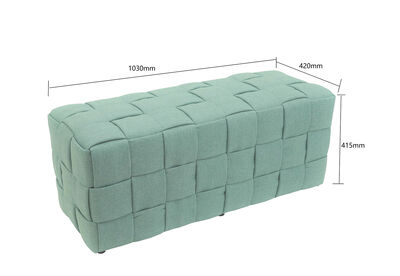 NOLAN - Light Green Ottoman Bench