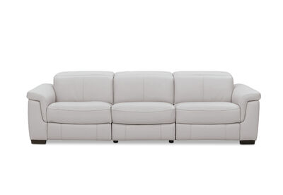 LUCIANO - Leather 3.5 Seater Sofa with 2 Electric Recliners