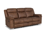 TULSA FABRIC - 3 Seater Manual Recliners with Drop Down Table TULSA FABRIC