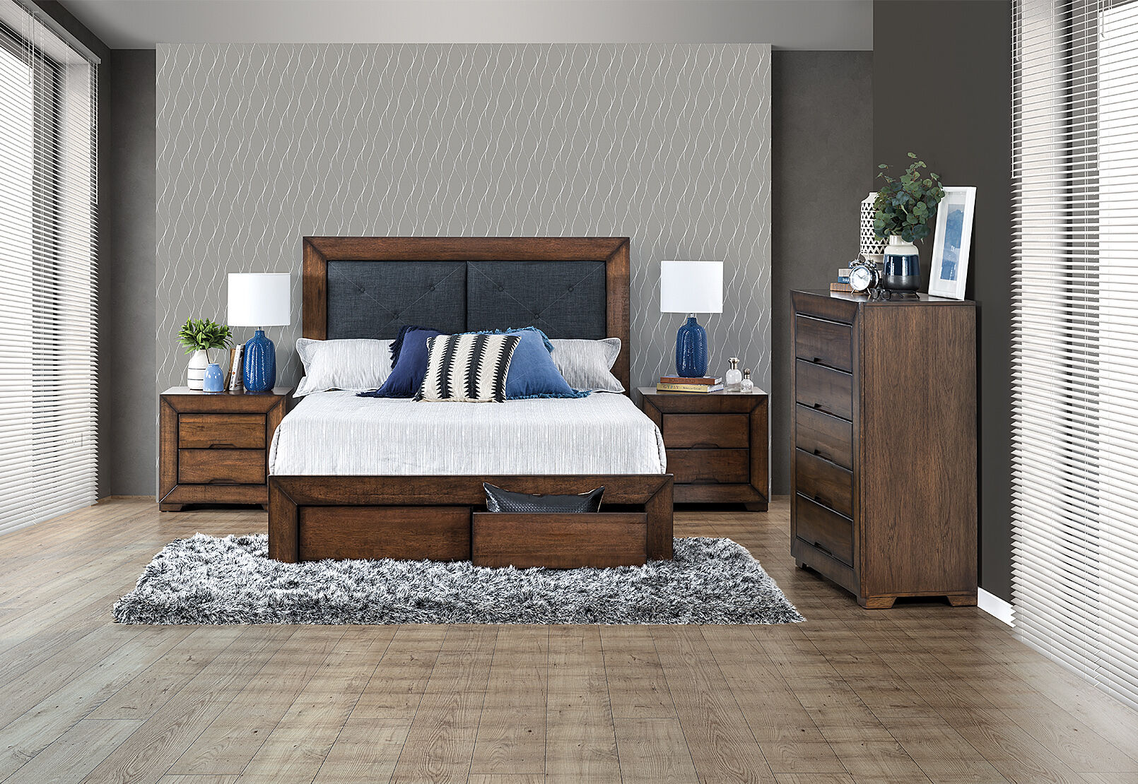 Boulder 4 Piece Queen Tall Chest Bedroom Suite Amart Furniture