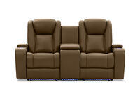 SENTINAL MK2 LEATHER - 2 Seater with 2 Electric Recliners and Console SENTINAL MK2 LEATHER