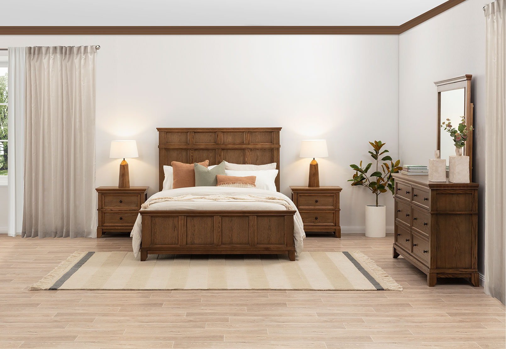 ELARA - 4 Piece Queen Bed Dresser Suite ELARA