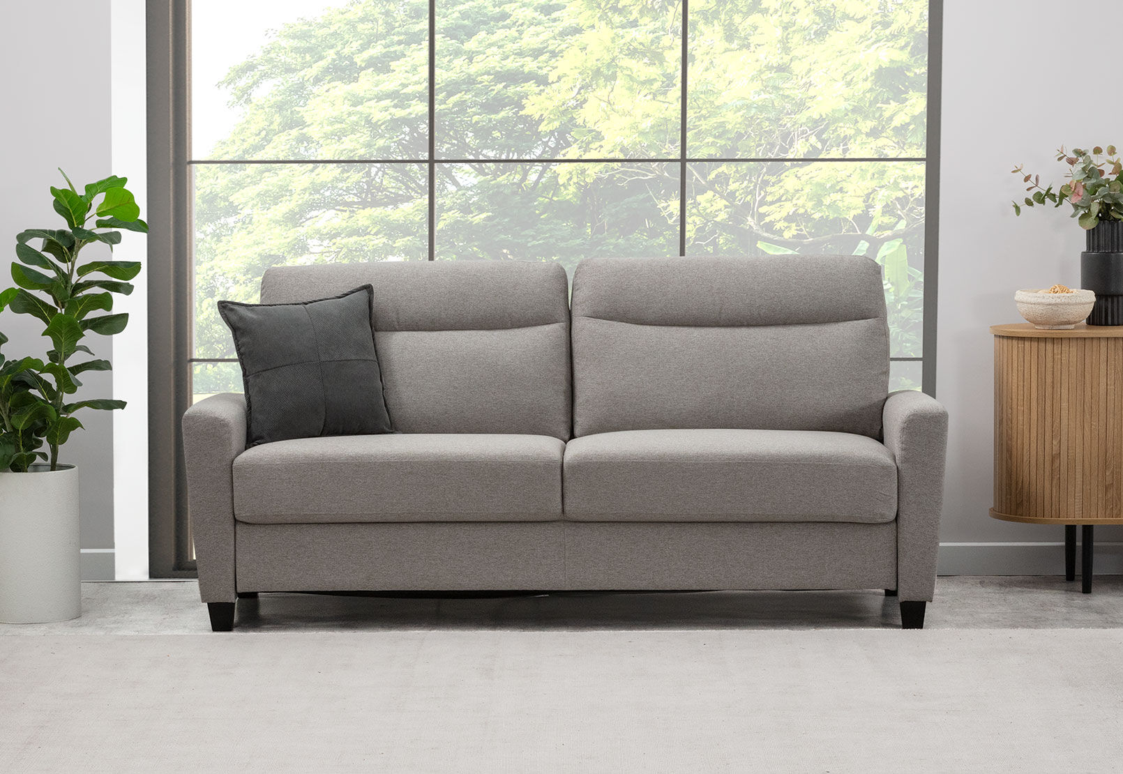 LOWE - Grey 3 Seat Sofa LOWE