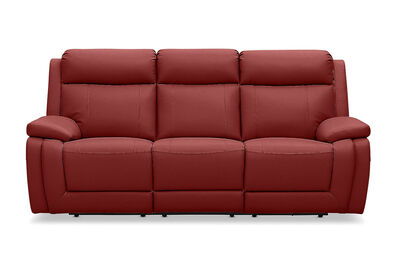SAN MARCO - Leather 3 Seater Recliner Lounge