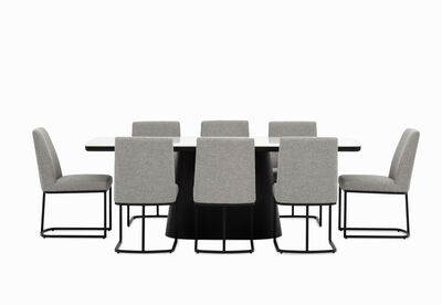 DORVAL - 9 Piece Dining Suite with Nevis Chairs