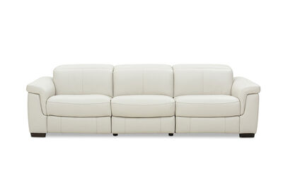 LUCIANO - Leather 3.5 Seater Sofa with 2 Electric Recliners