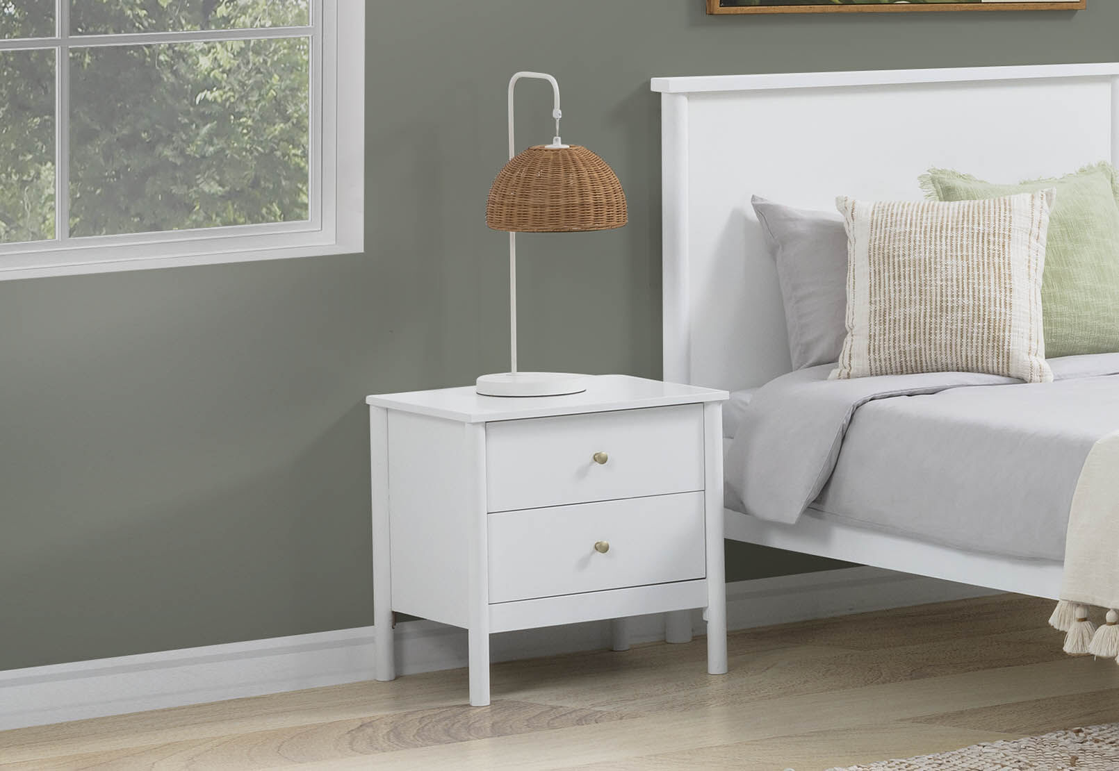 ROWLAND - 2 Drawer Bedside ROWLAND