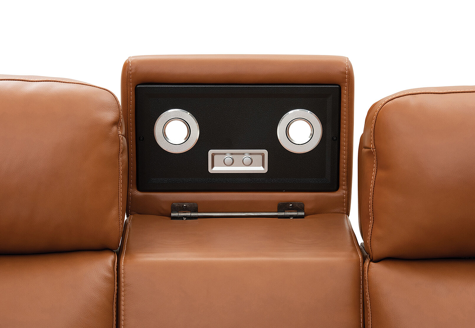 ARISTOTLE - Leather 2 Seater Sofa with Console and 2 Inbuilt Electric Recliners ARISTOTLE