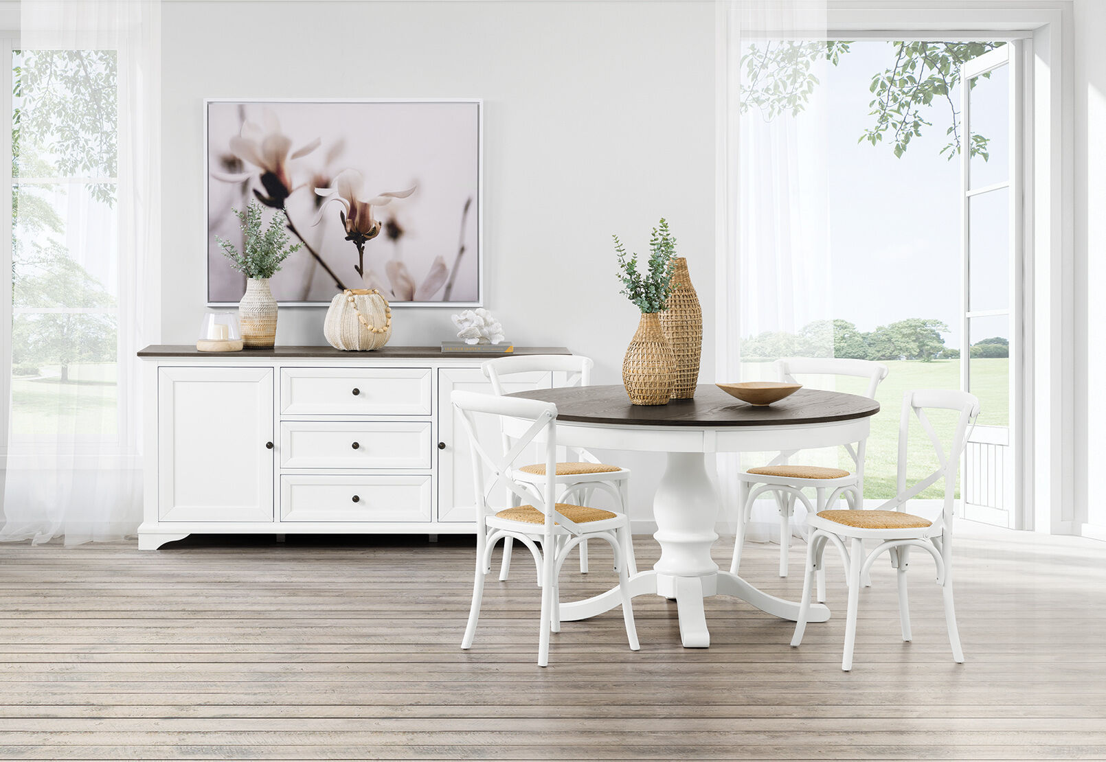 Marseille 5 Piece Dining Suite With Bordeaux Chairs Amart
