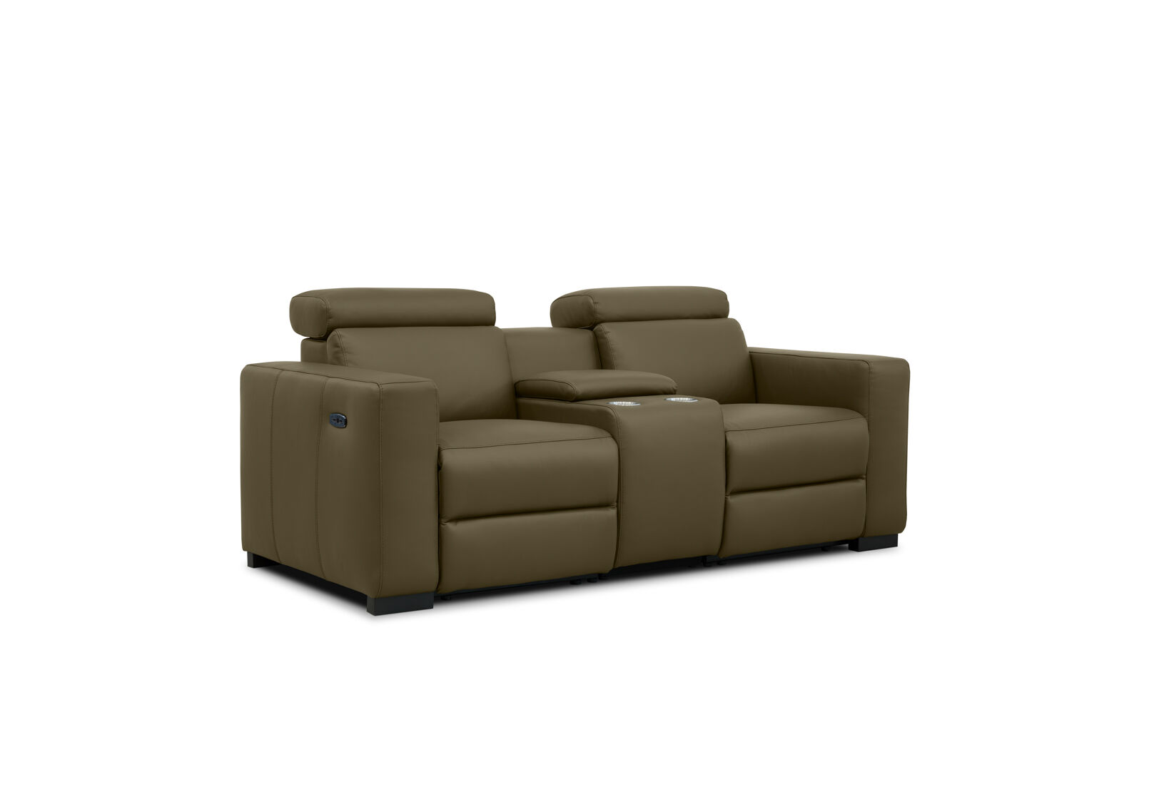 DAMIAN LEATHER - 2 Seater Sofa with 2 inbuilt Electric Recliners DAMIAN LEATHER
