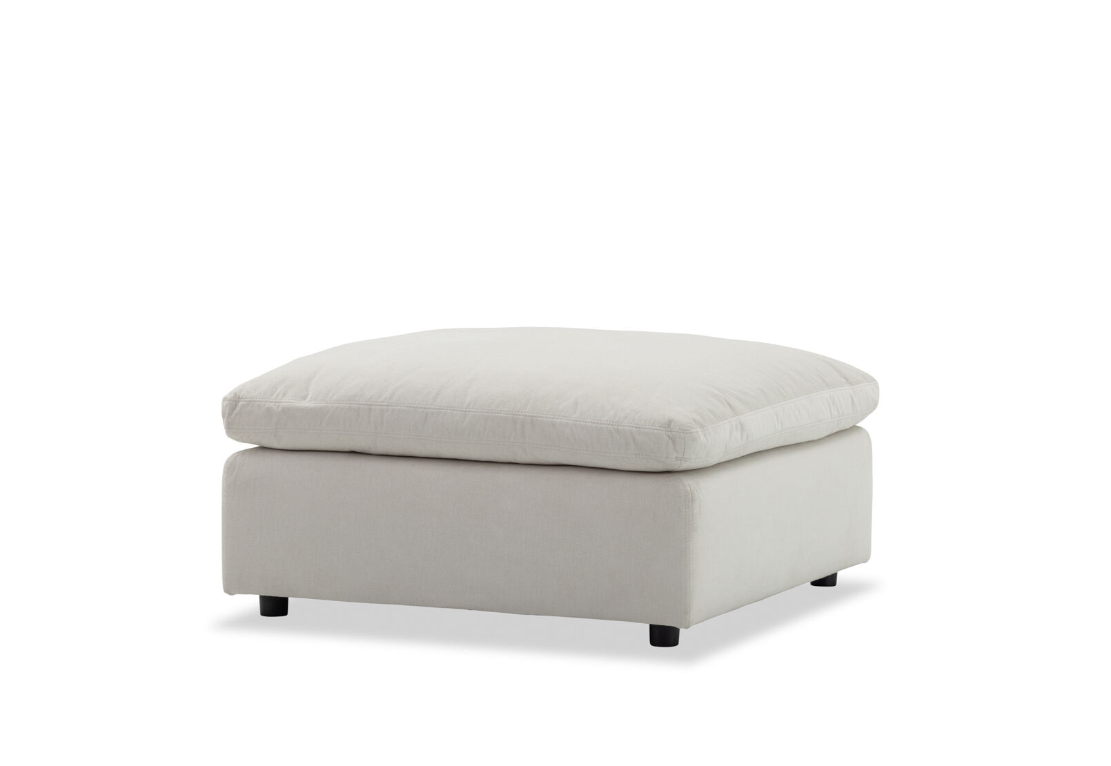 WHITE SUNNI FABRIC Ottoman