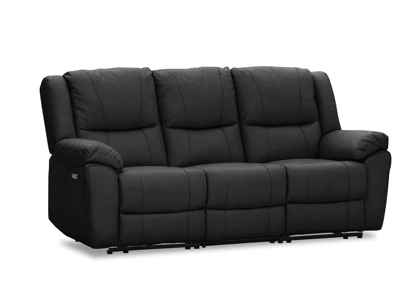 Conley Leather 3 Seat Sofa 2 Electric Recliners Amart