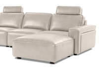BARTELLE LEATHER - 3.5 Seater Sofa with Ottoman. BARTELLE LEATHER