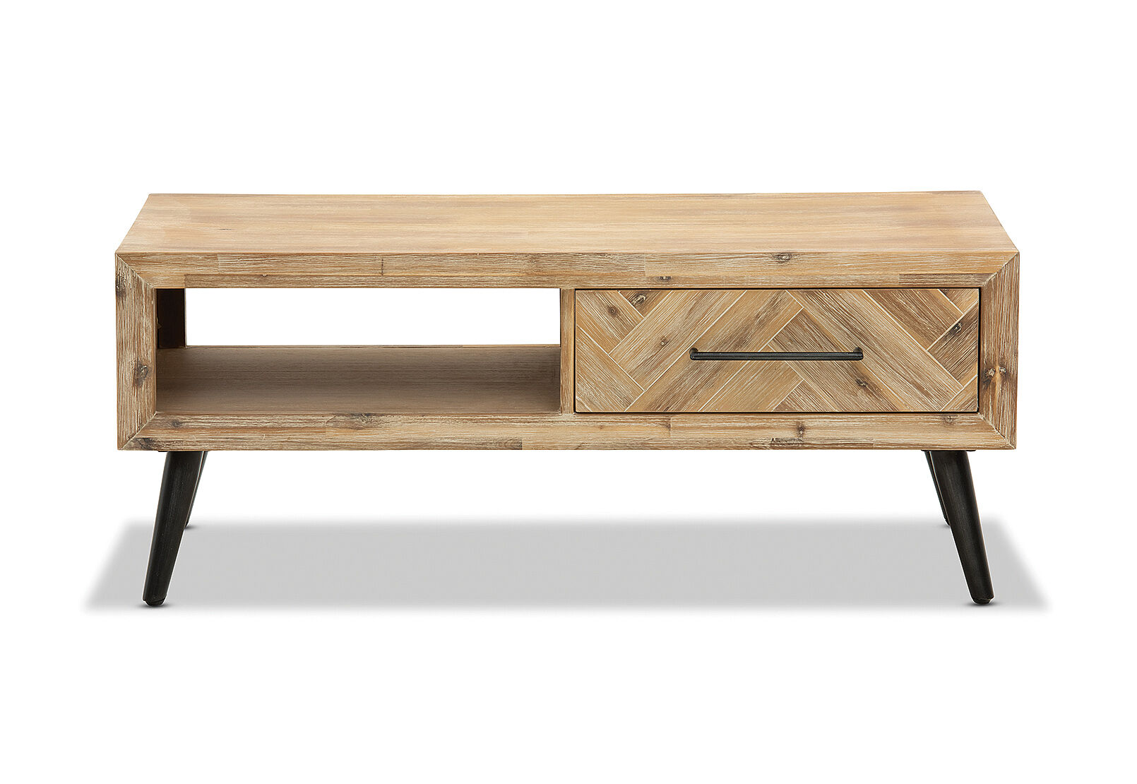 White Washed Acacia Bella Coffee Table Amart Furniture