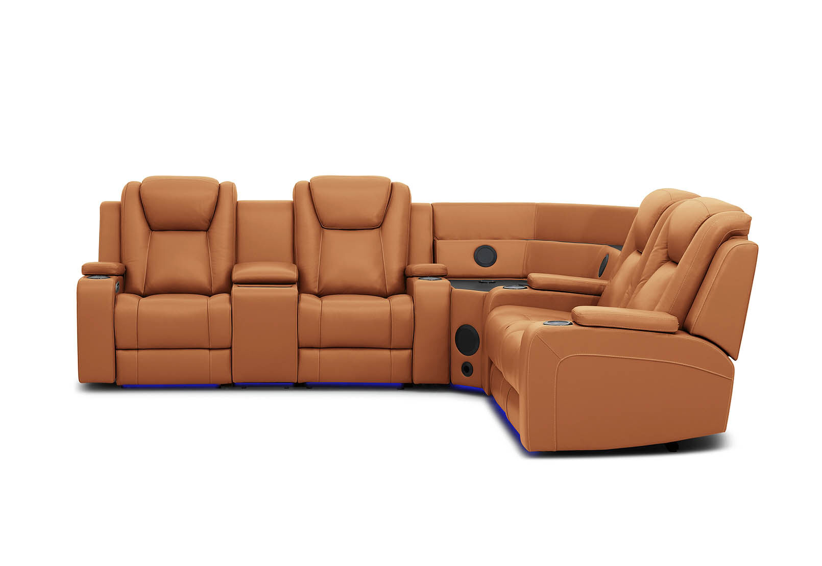SENTINAL MK2 LEATHER - 4 Piece Corner with LHF Console SENTINAL MK2 LEATHER
