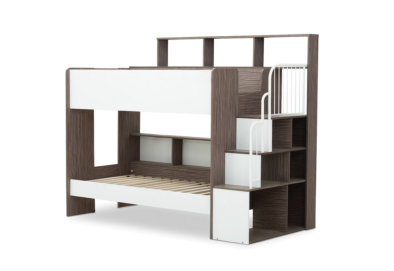 White Tango Jason Mk2 Double Bunk Bed, Acme Jason Bunk Bed With Stairs