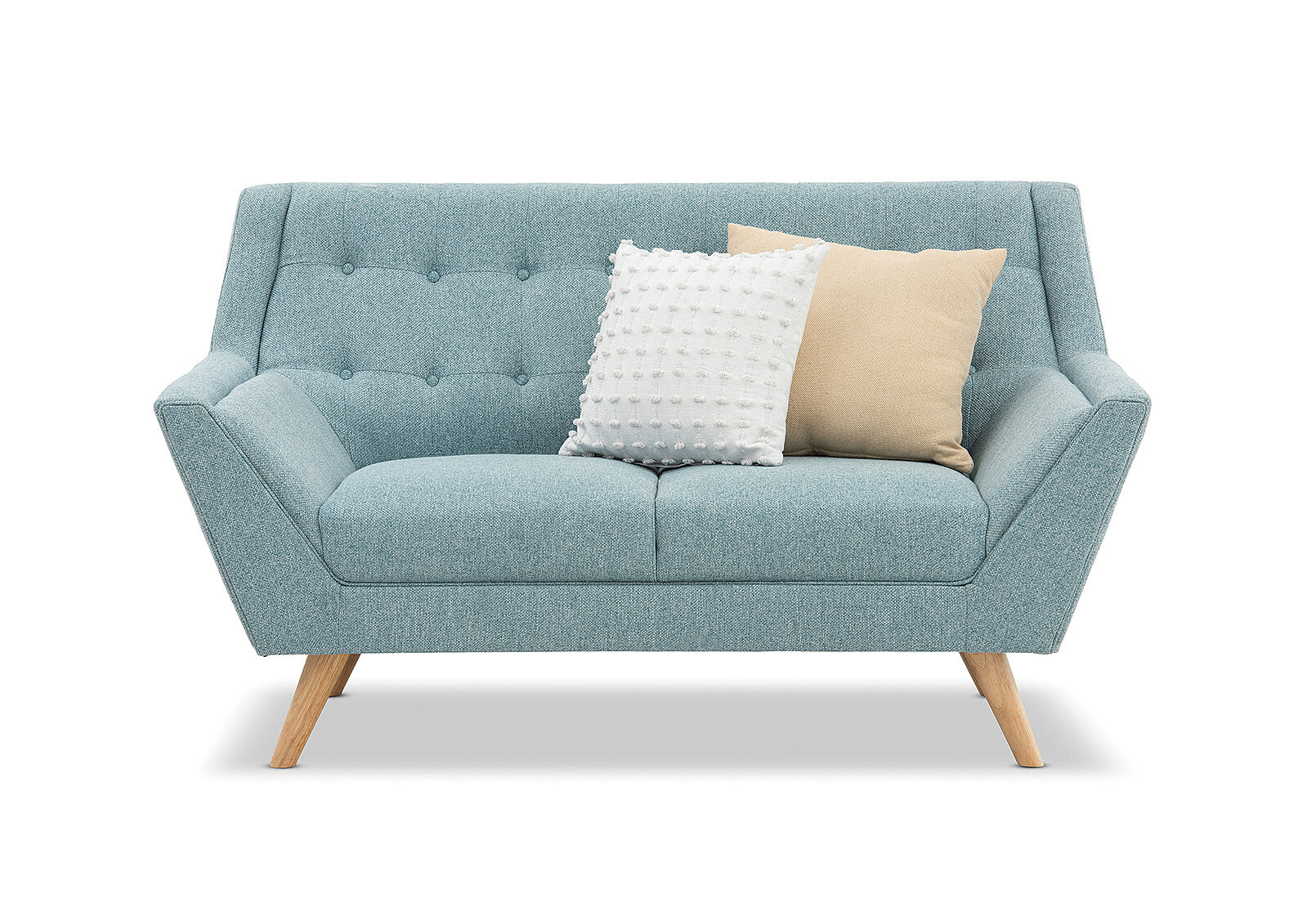 light blue bianco fabric 2 seater amart furniture