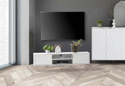 DORSEY - White Entertainment Unit
