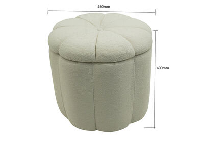 MUELLER - Cream Storage Ottoman