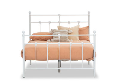 NEWMAN - White Double Bed