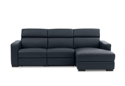 DAMIAN LEATHER - 3 Seater Sofa with RHF Chaise