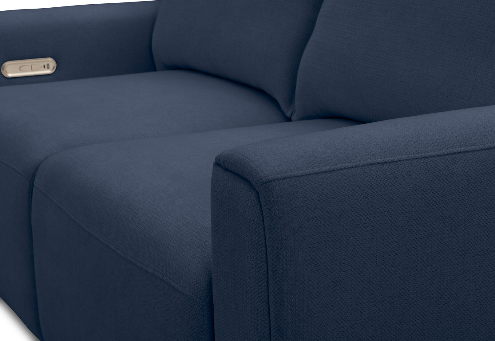 MIKAELA - 2 Seater with Sliding Electric Chaise MIKAELA