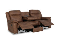 TULSA FABRIC - 3 Seater Manual Recliners with Drop Down Table TULSA FABRIC