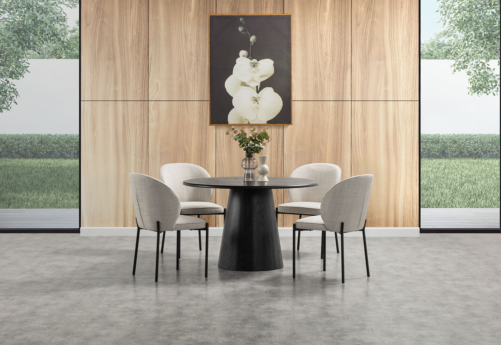 THANOS - 5 Piece Dining Suite with Fidel Chairs THANOS