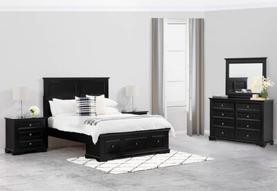 CHANELLE - 4 Piece Queen Dresser Bedroom Suite